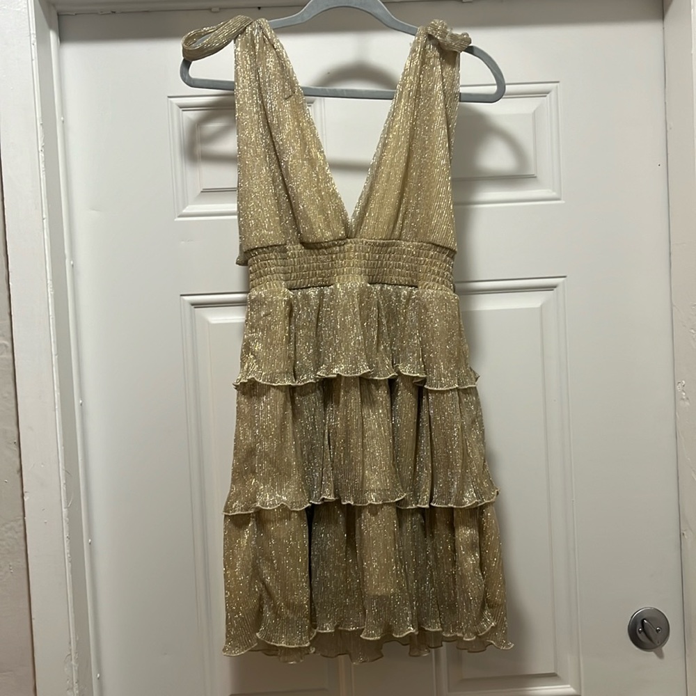 Mini Gold Dress, Hollywood Style